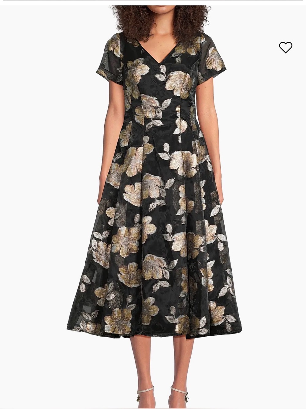 Shani

Jacquard Organza V-Neck Midi-Dress
